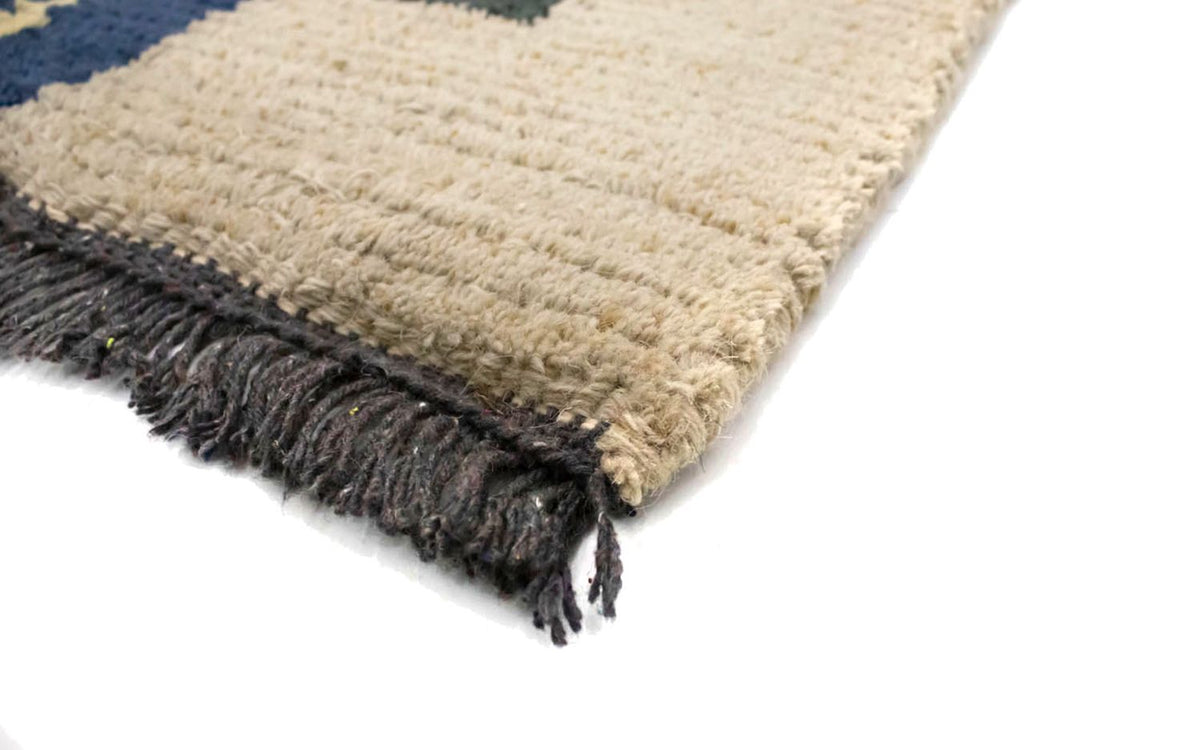 Nepal Teppich 140 x 70 cm - grün