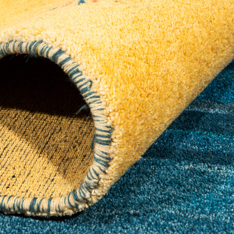 Gabbeh Teppich - Indus - 349 x 246 cm - blau