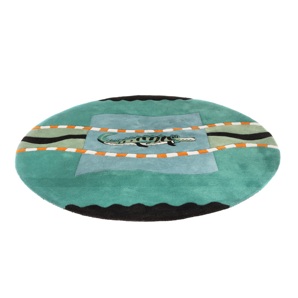 Kinderteppich rund - 200 x 200 cm - blau