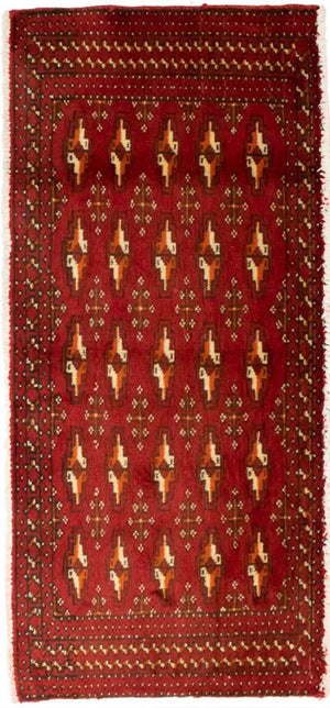 Turkaman Teppich 130 x 60 cm - rot