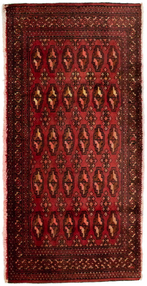 Turkaman Teppich 130 x 60 cm - rot