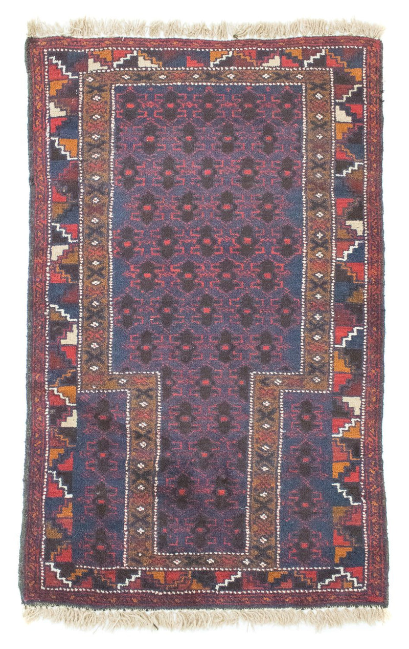 Belutsch Teppich 130 x 79 cm - blau