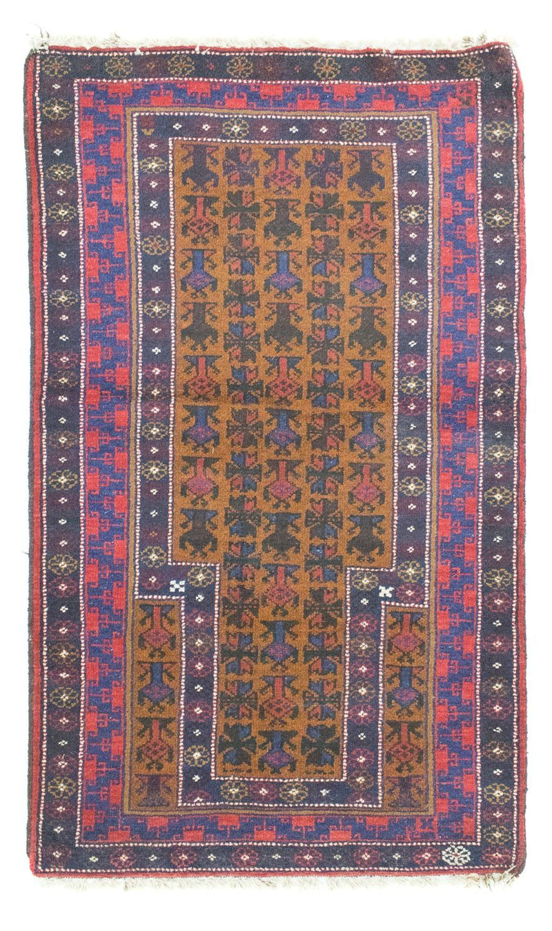 Belutsch Teppich 140 x 76 cm - blau