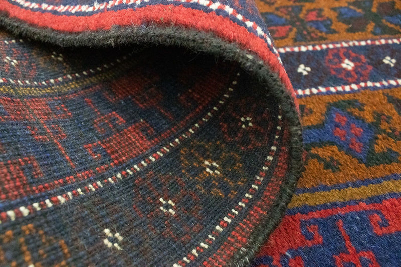 Belutsch Teppich 140 x 76 cm - blau