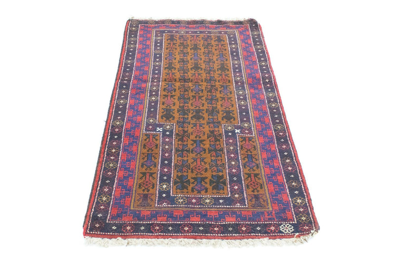 Belutsch Teppich 140 x 76 cm - blau