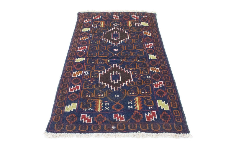Belutsch Teppich 136 x 76 cm - blau
