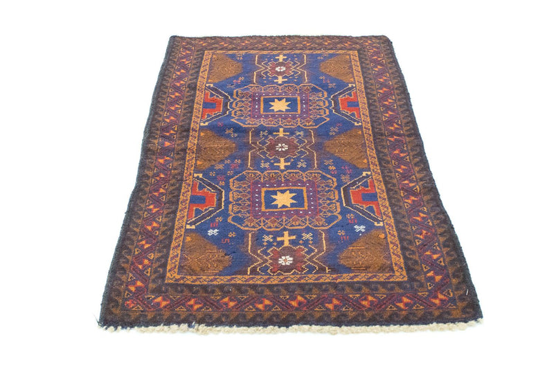 Belutsch Teppich 137 x 81 cm - blau