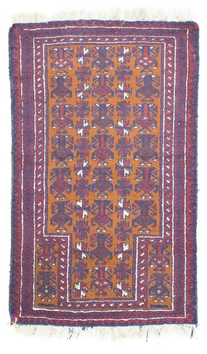 Belutsch Teppich 138 x 85 cm - orange