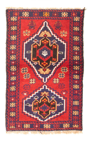 Belutsch Teppich 130 x 79 cm - rot