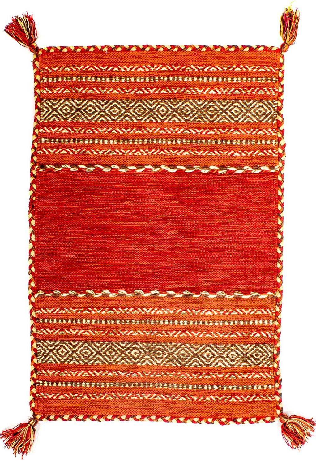 Kelim Teppich - Trendy 90 x 60 cm - rot