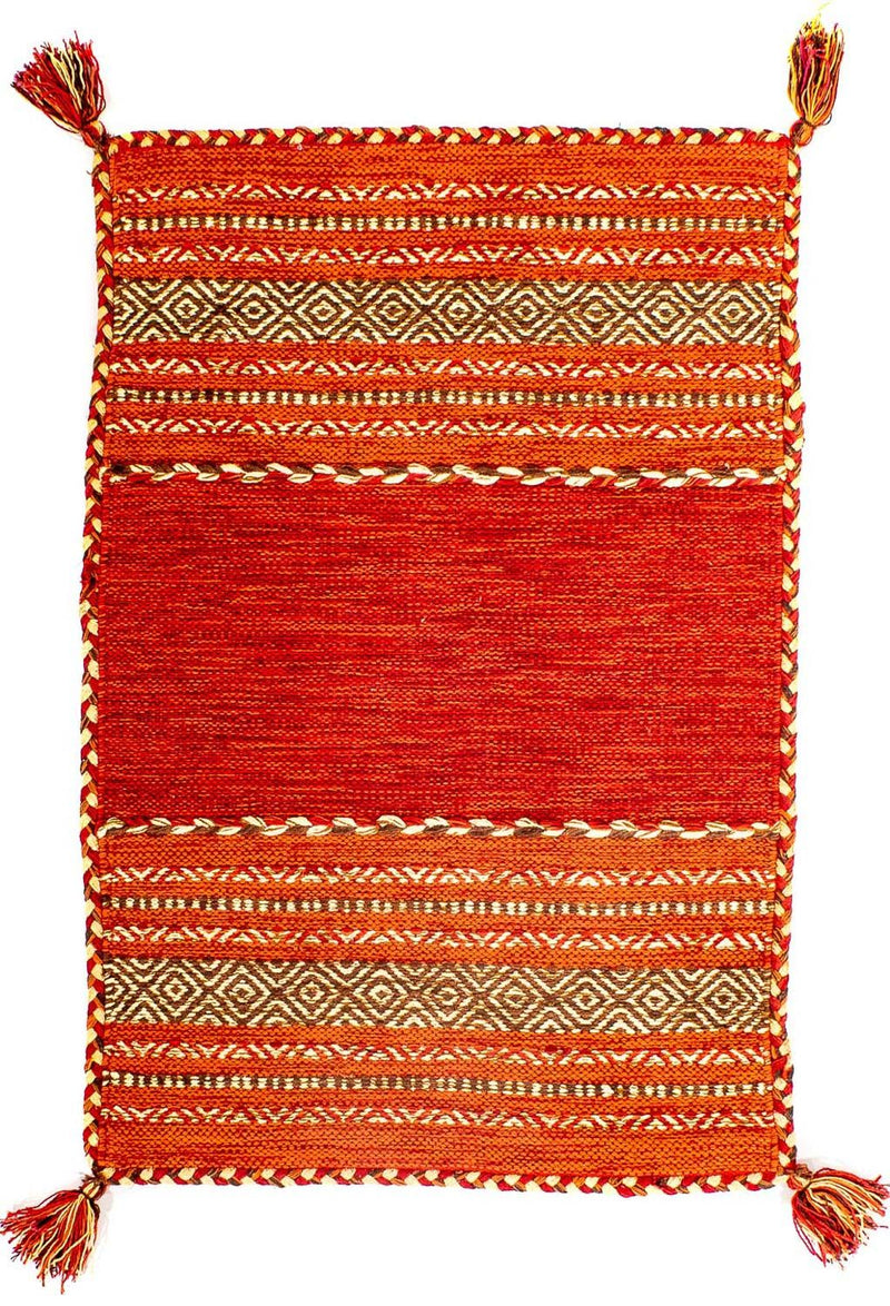 Kelim Teppich - Trendy 90 x 60 cm - rot