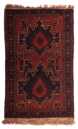 Belutsch Teppich 117 x 74 cm - dunkelrot