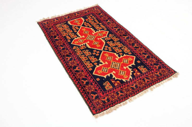 Belutsch Teppich 136 x 80 cm - blau