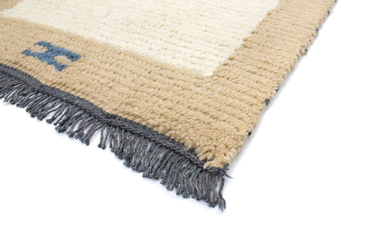 Nepal Teppich 140 x 70 cm - beige