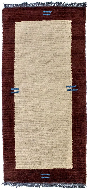 Nepal Teppich 140 x 70 cm - beige