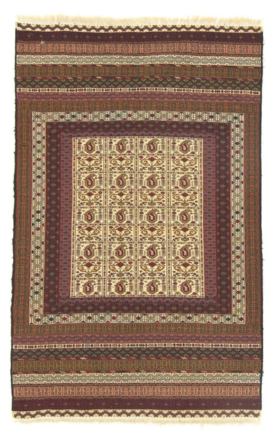 Kelim Afghan Teppich 123x196cm - beige