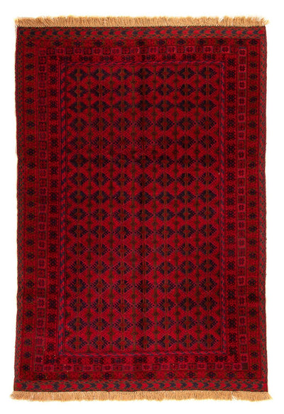 Kelim Afghan Teppich 141x199cm - dunkelrot