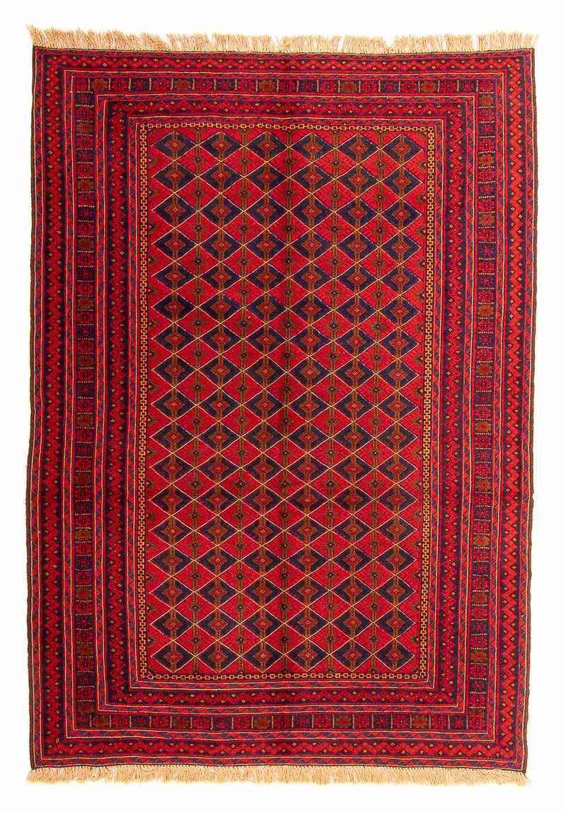 Kelim Teppich - Oriental 202 x 153 cm - dunkelrot