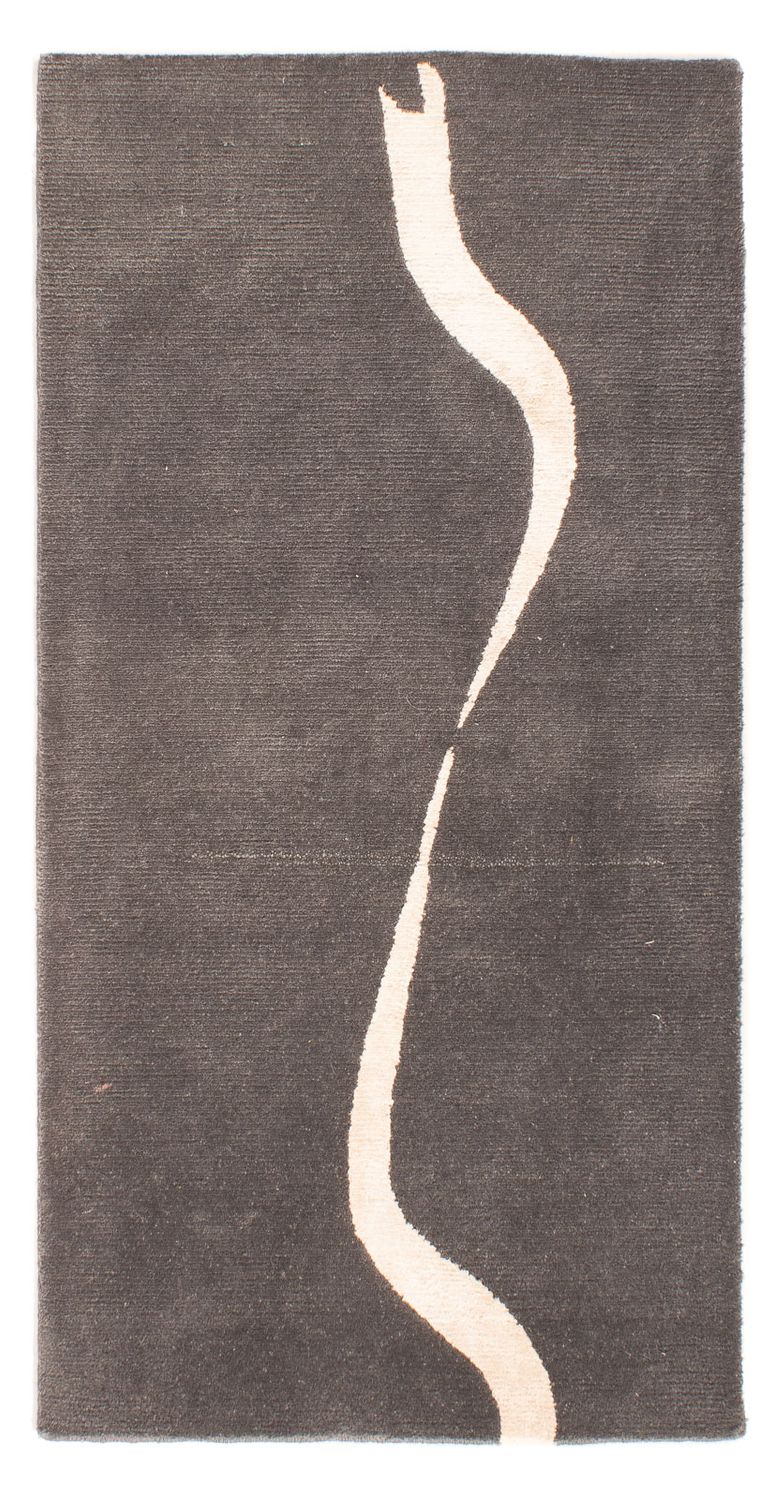 Nepal Teppich 120 x 60 cm - grau