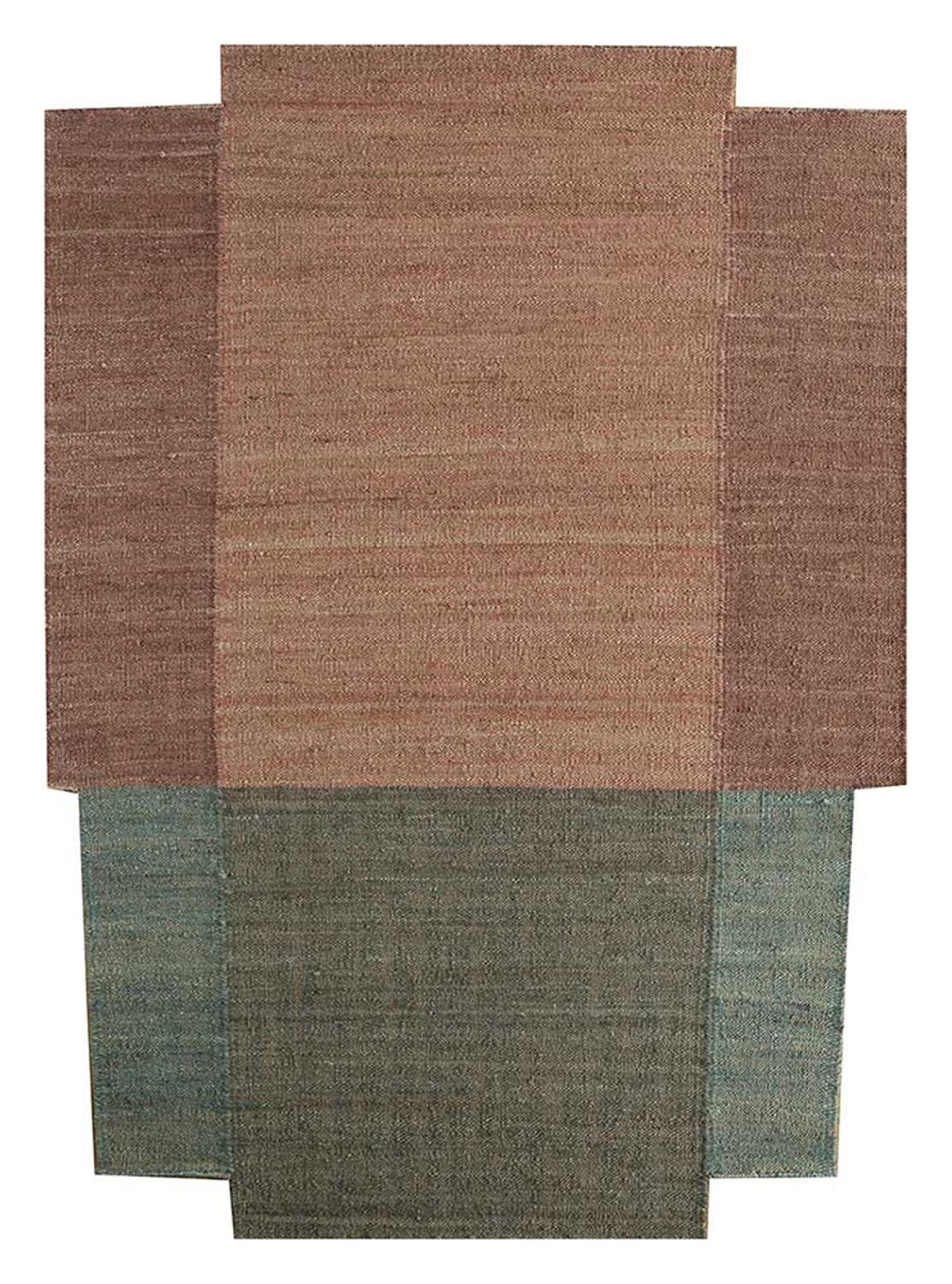 Juteteppich sonderform - 300 x 240 cm - mehrfarbig