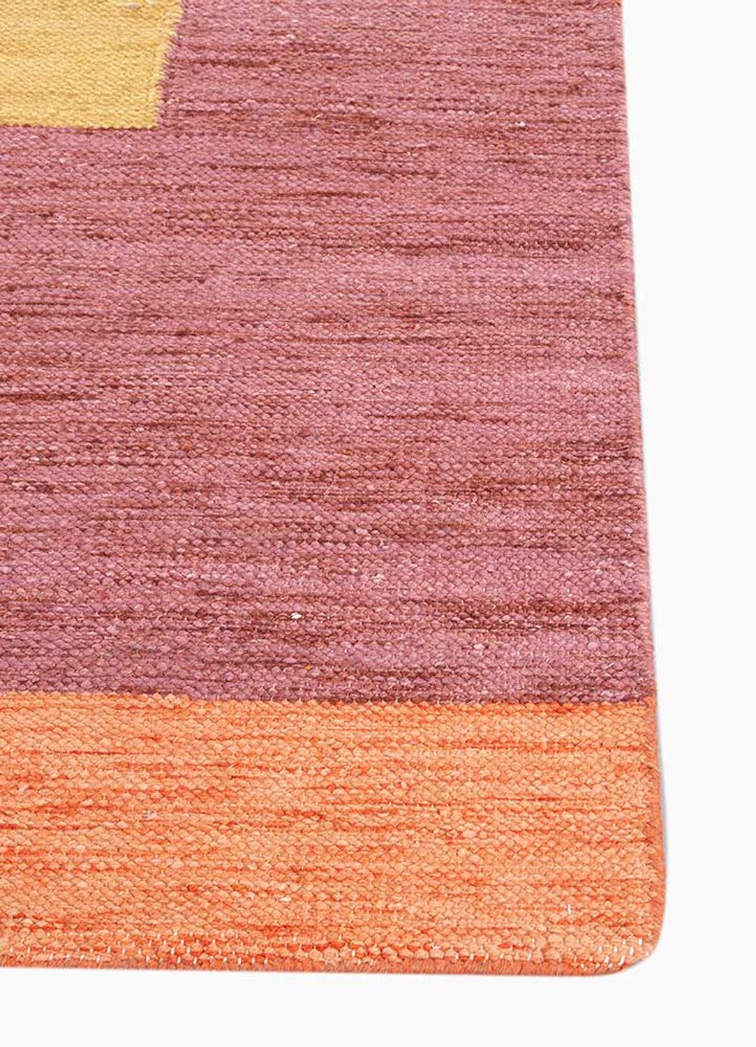 Wollteppich sonderform - 270 x 180 cm - orange