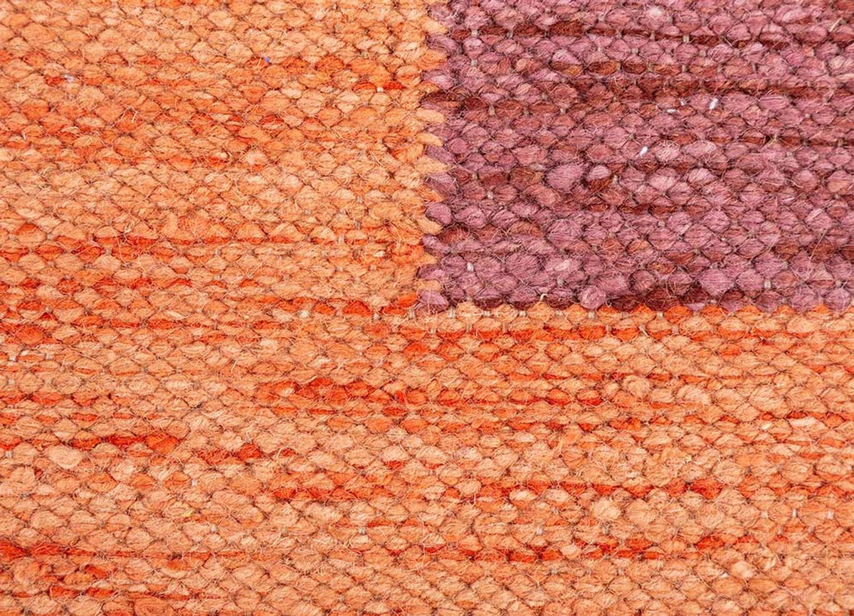 Wollteppich sonderform - 270 x 180 cm - orange