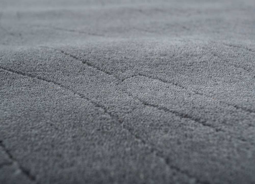 Wollteppich - 233 x 165 cm - dunkelgrau