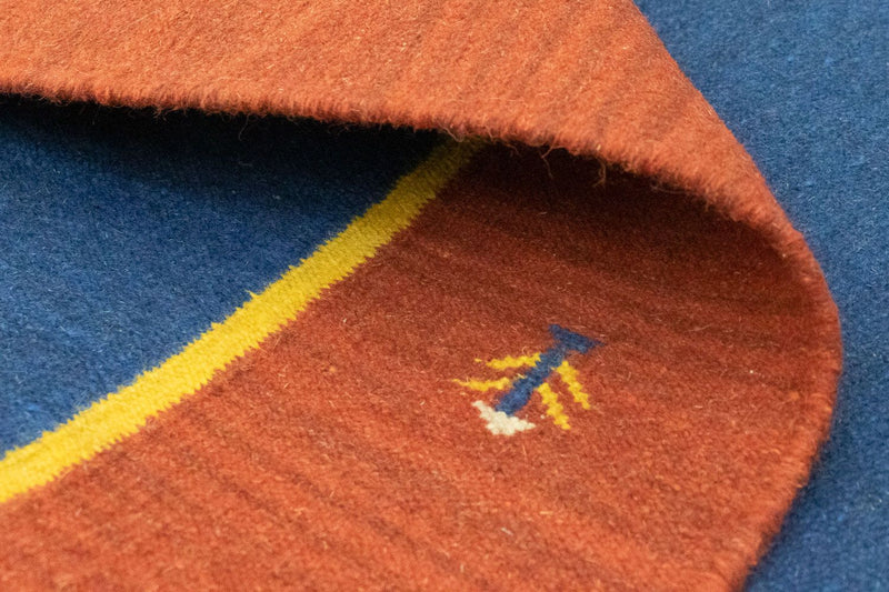 Kelim Teppich - Trendy 300 x 200 cm - blau