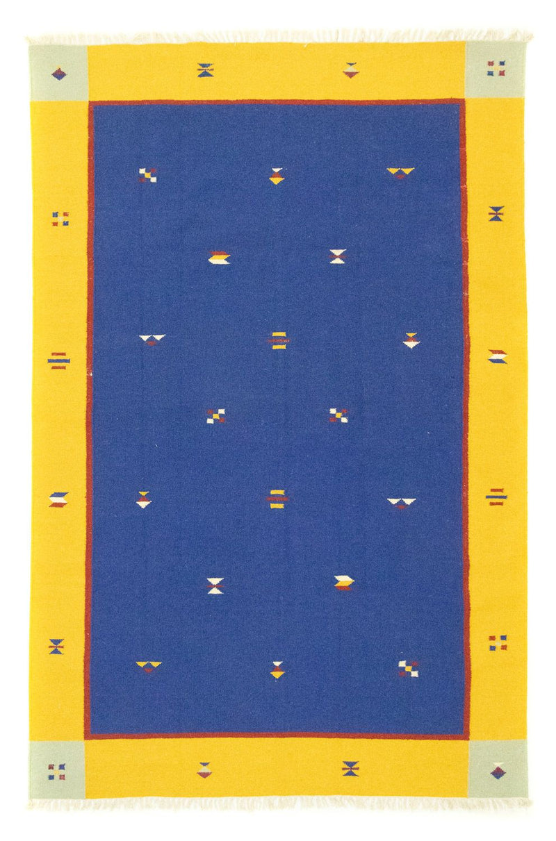 Kelim Teppich - Trendy 300 x 200 cm - blau