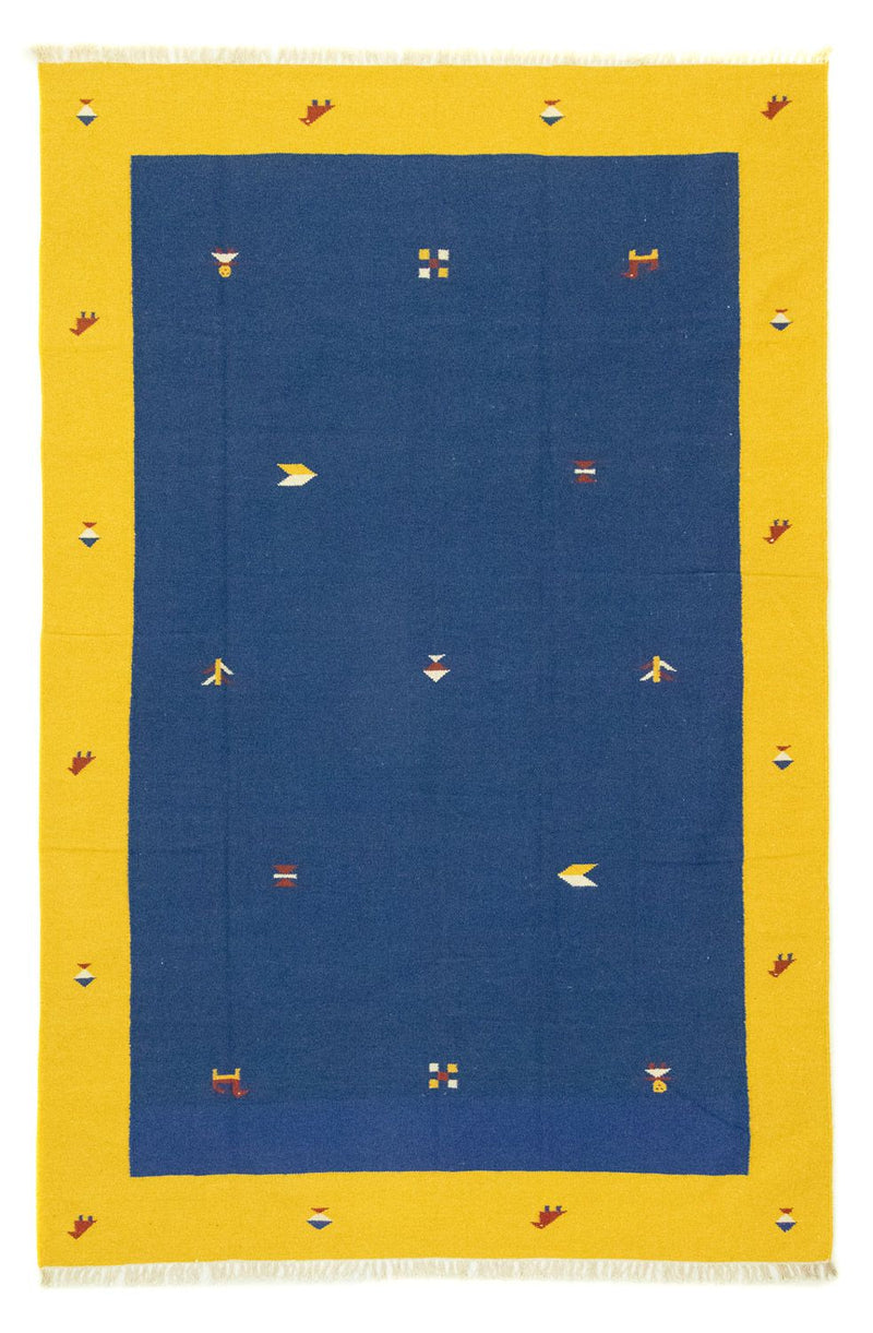 Kelim Teppich - Trendy 300 x 200 cm - blau