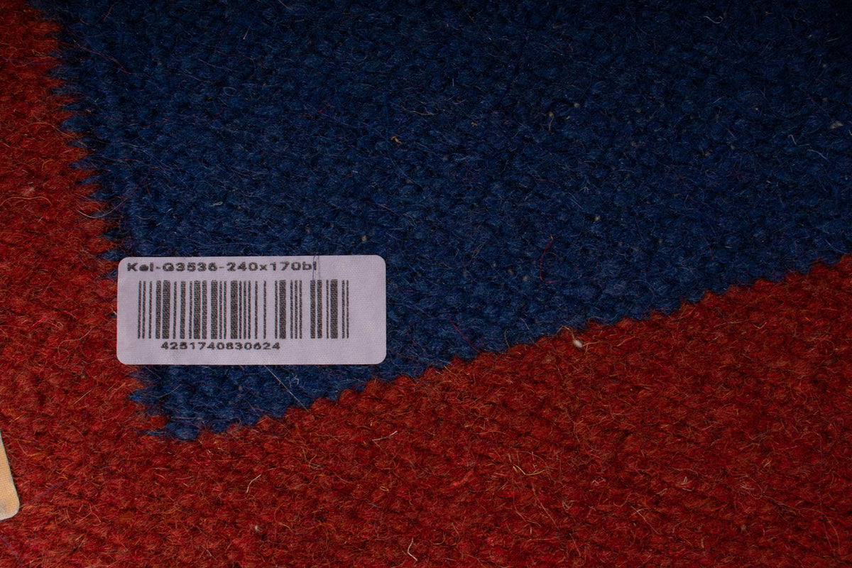 Kelim Teppich - Trendy 240 x 170 cm - dunkelblau