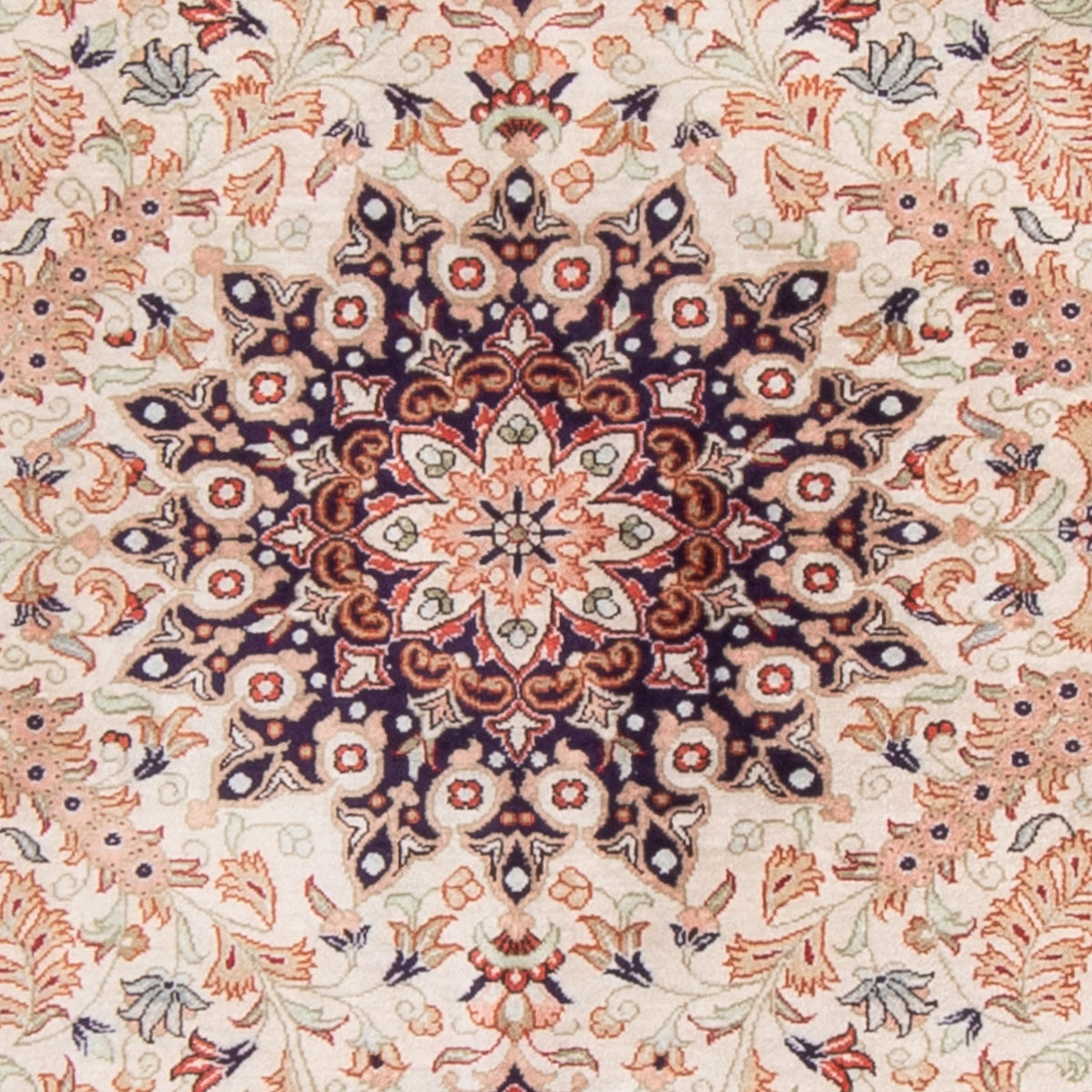 Seidenteppich - Ghom Seide - Premium - 119 x 77 cm - beige