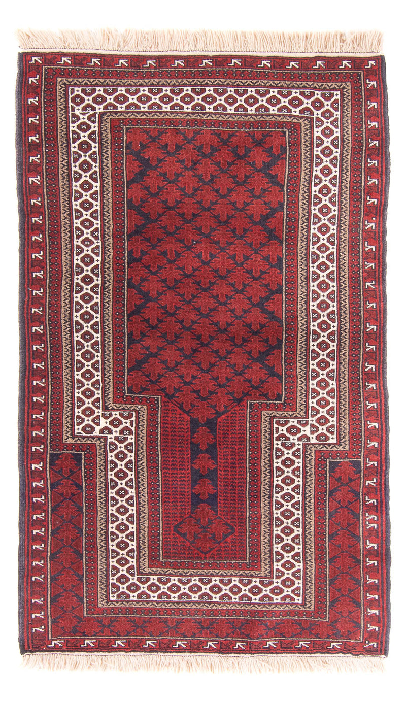 Belutsch Teppich - Gebetsteppich - 154 x 92 cm - rot
