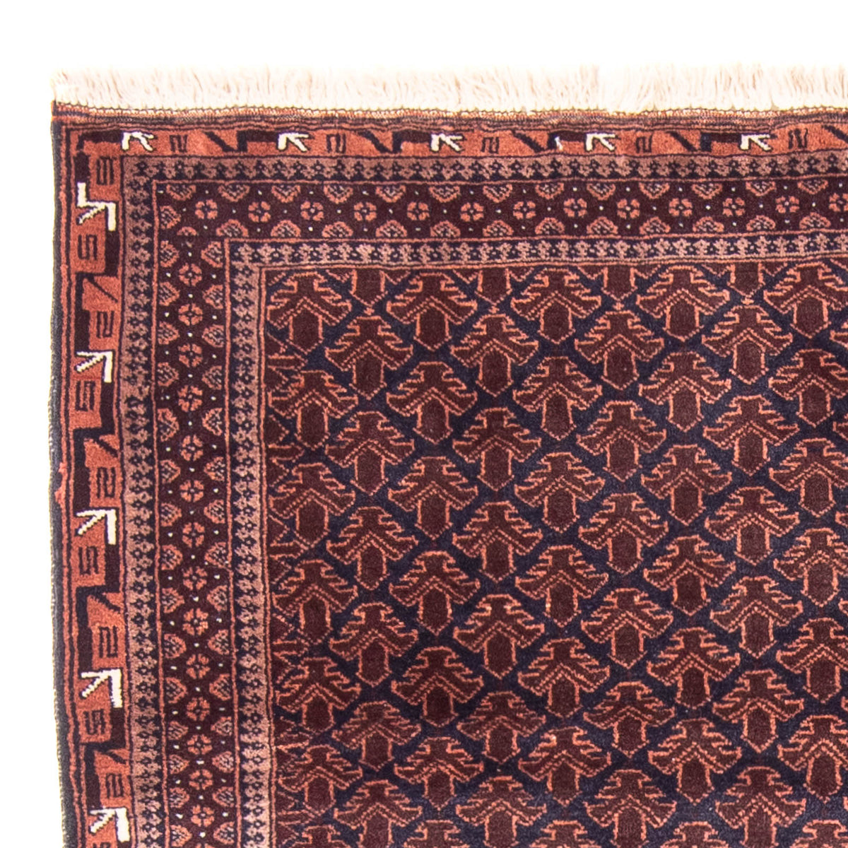 Belutsch Teppich - Gebetsteppich - 138 x 93 cm - dunkelblau