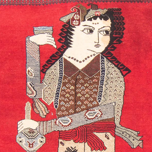 Belutsch Teppich - 138 x 89 cm - rot