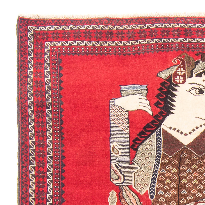 Belutsch Teppich - 138 x 89 cm - rot