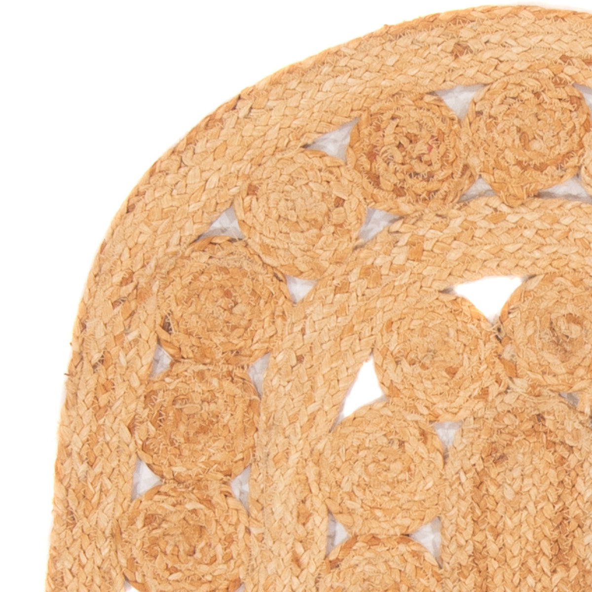 Juteteppich oval - 91 x 61 cm - natur