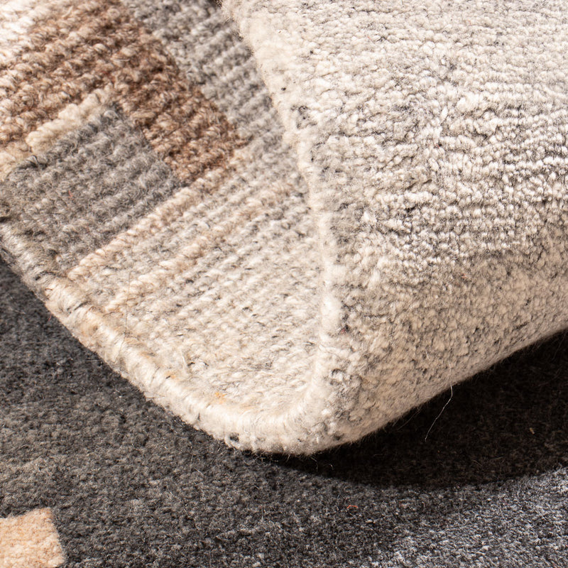 Nepal Teppich - 90 x 60 cm - hellgrau