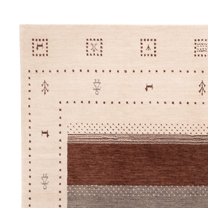 Gabbeh Teppich - Loribaft Softy - 240 x 170 cm - hellbeige