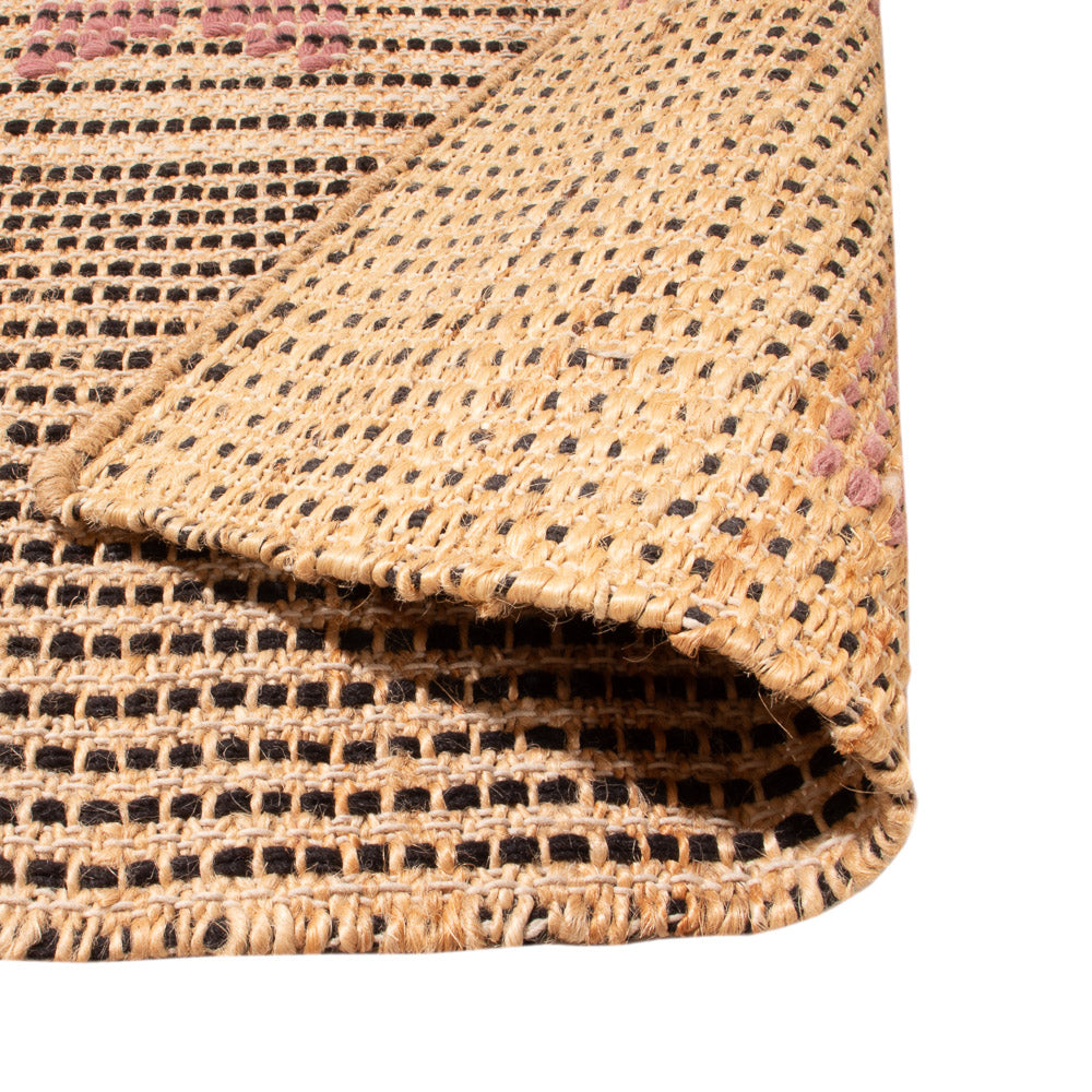 Juteteppich - 90 x 60 cm - dunkelbeige