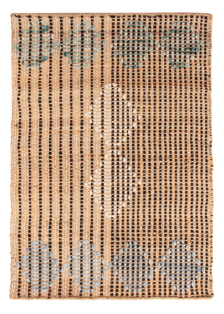 Juteteppich - 90 x 60 cm - dunkelbeige