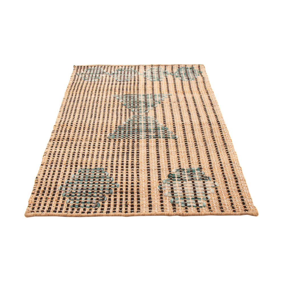 Juteteppich - 90 x 60 cm - dunkelbeige