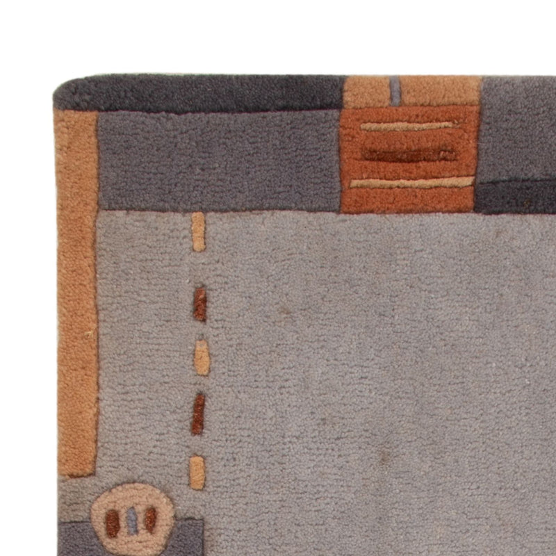 Nepal Teppich - 90 x 60 cm - grau