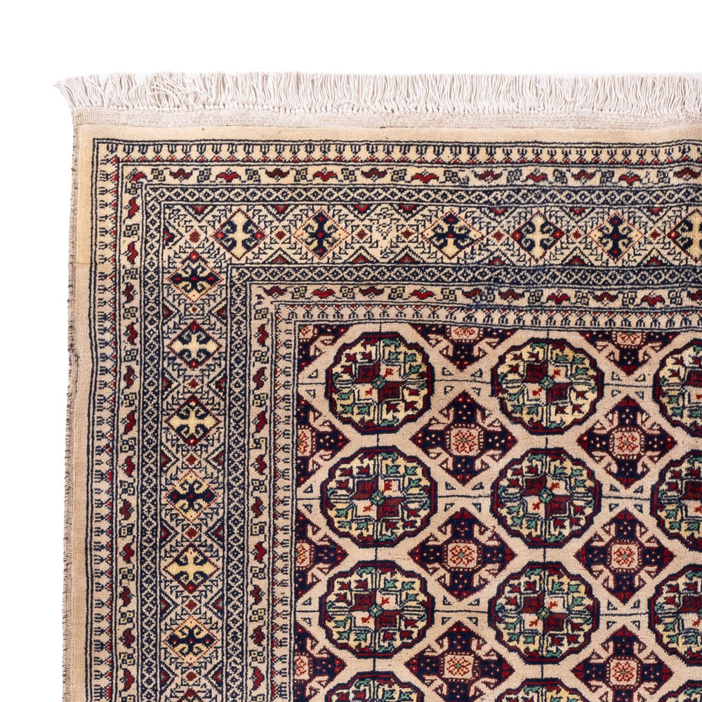 Afghan Teppich - 194 x 151 cm - hellgrau