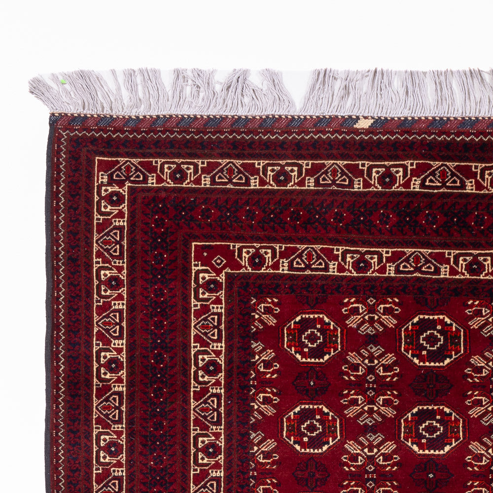 Afghan Teppich - Buchara - 280 x 188 cm - dunkelrot