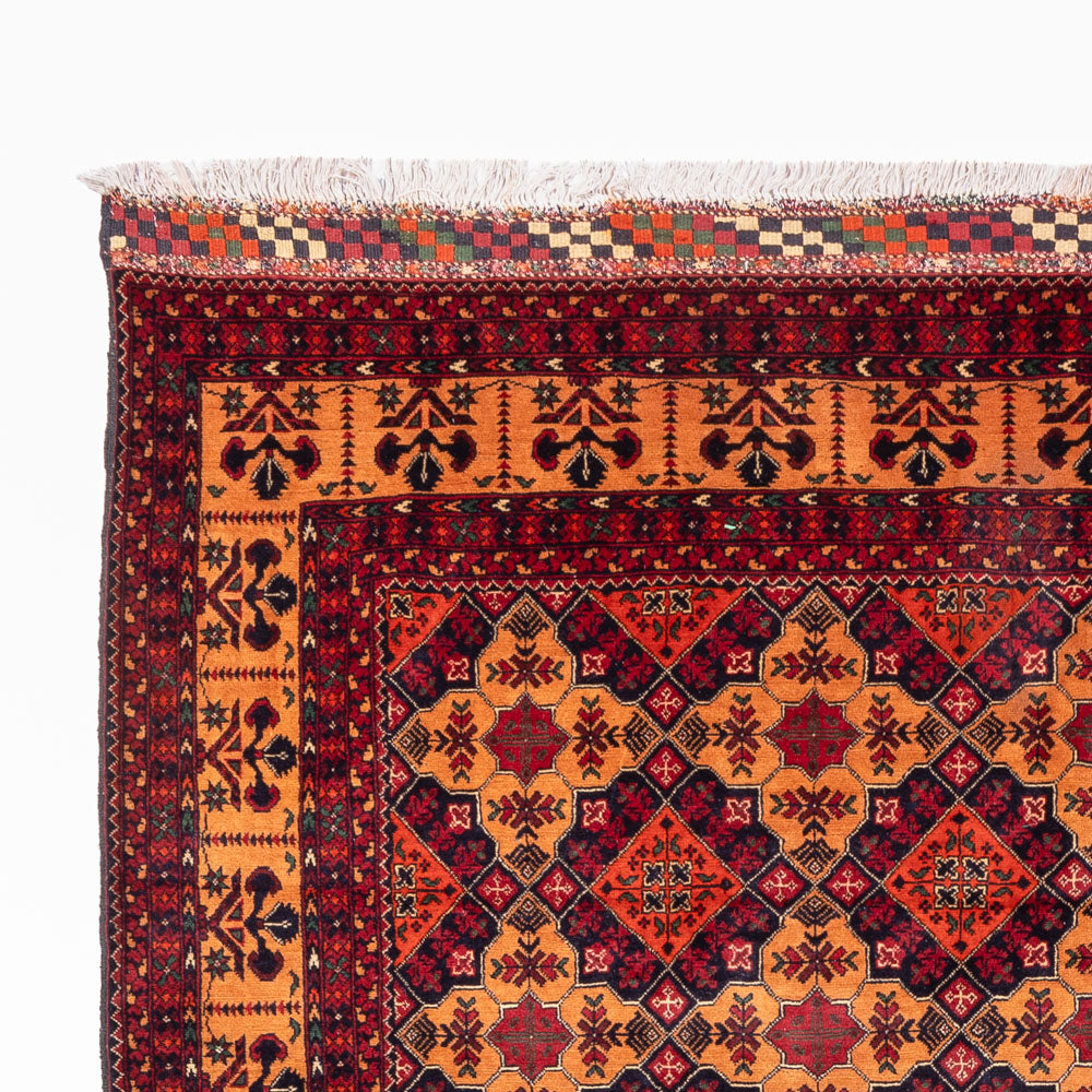 Afghan Teppich - 284 x 199 cm - dunkelbeige