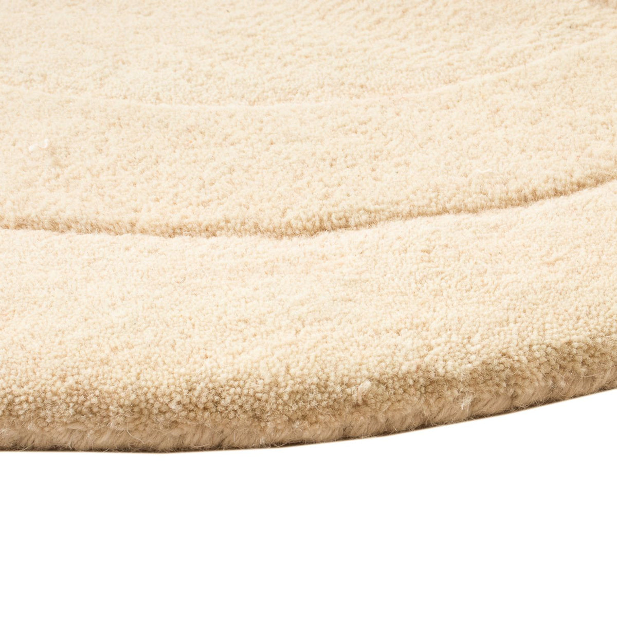 Wollteppich - 92 x 60 cm - beige