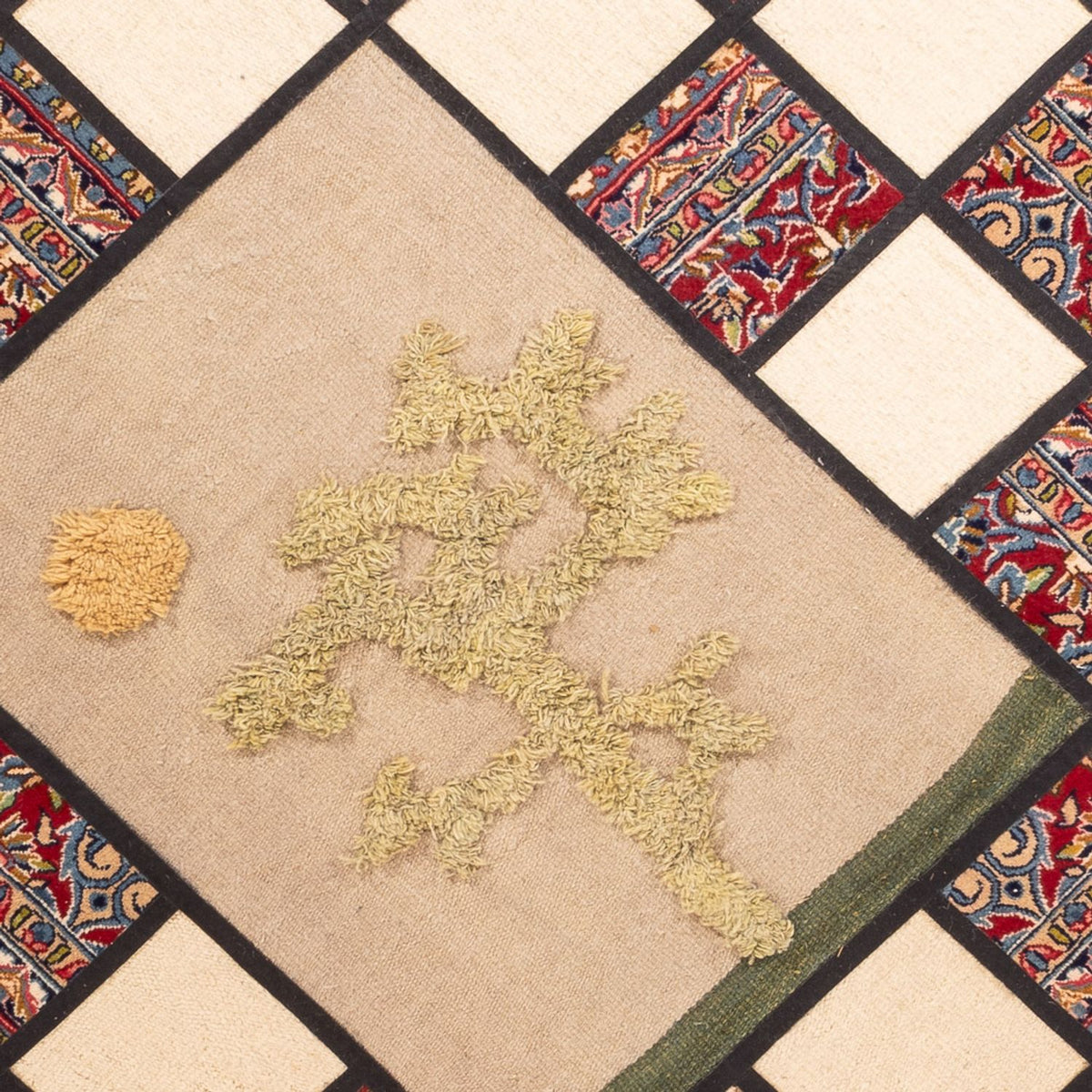 Patchwork Teppich - 200 x 135 cm - mehrfarbig