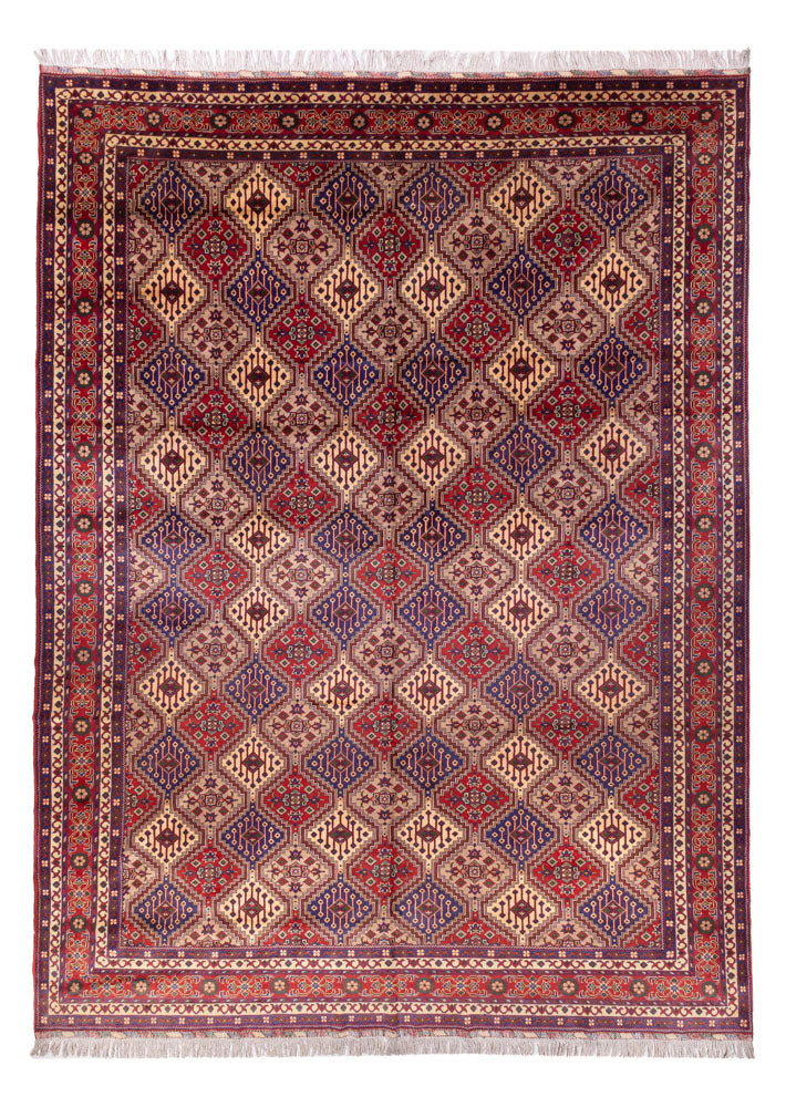 Afghan Teppich - 410 x 300 cm - dunkelbeige