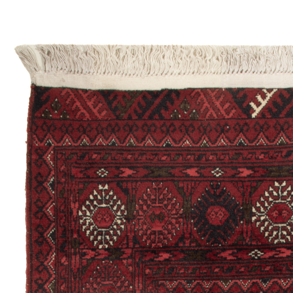 Afghan Teppich - 119 x 77 cm - dunkelrot